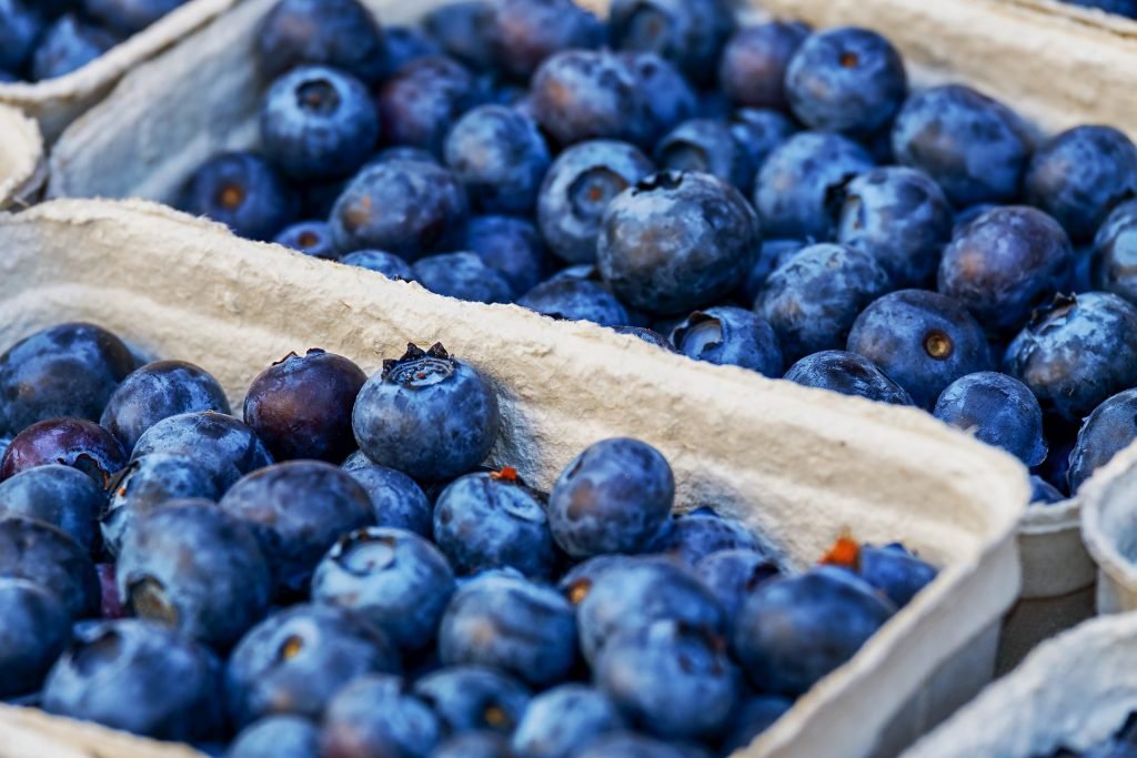 Wrinkle-free skin blueberries